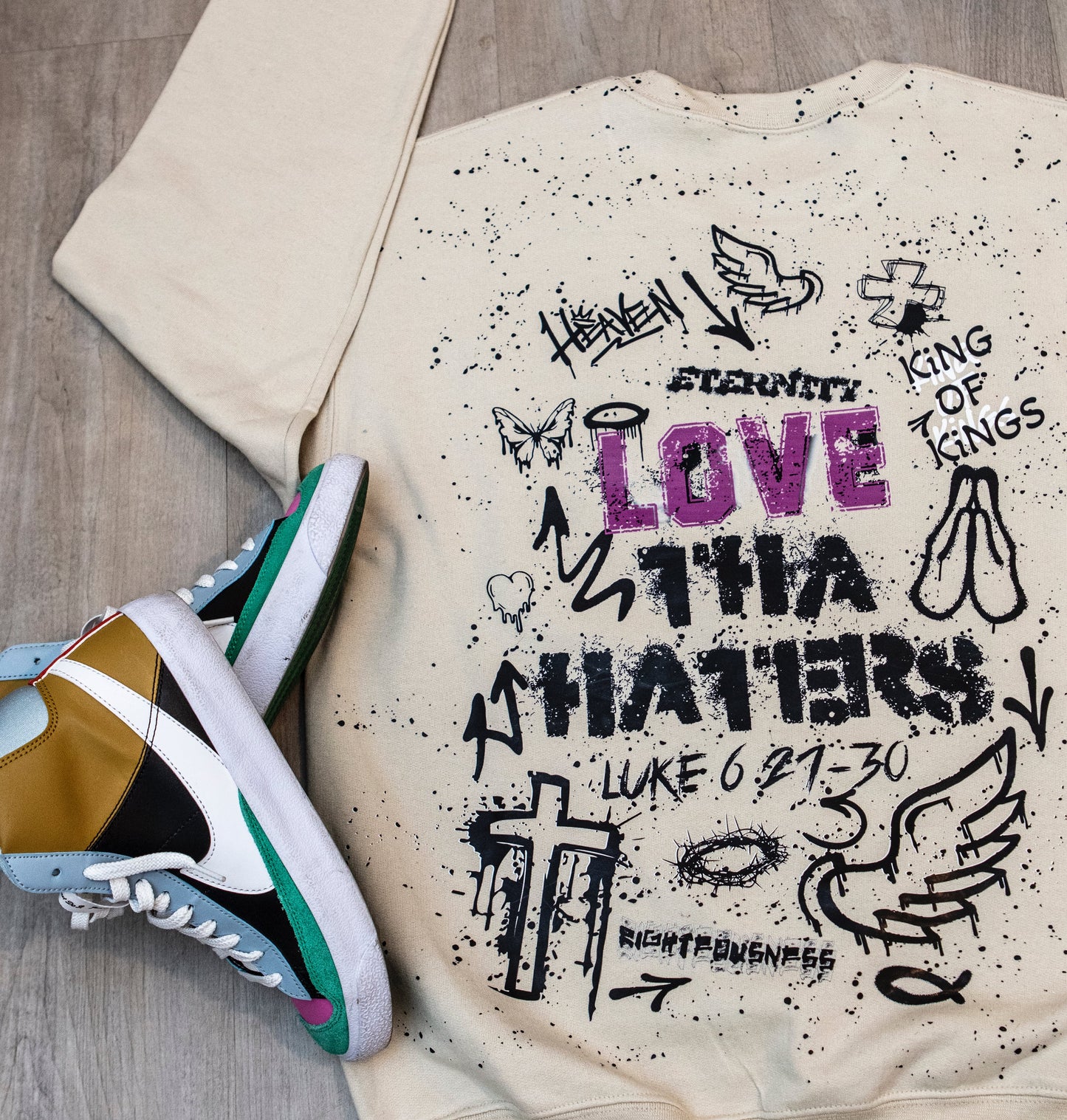 LOVE THA HATERS (GRAFFITI) HOODIE