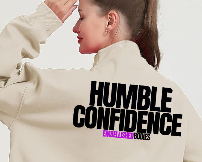 "HUMBLE CONFIDENCE" Crop Athletic Jacket